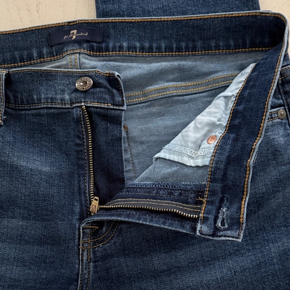 7 For All Mankind Dark Blue Roxanne Ankle Jeans 31 - Picture 8 of 10